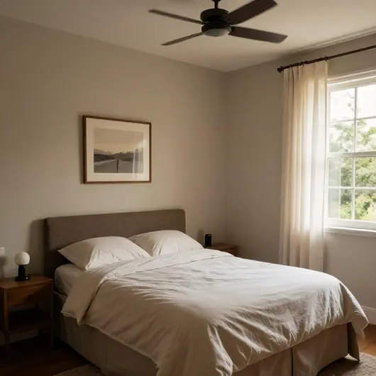 Descubra o Conforto do Quarto Casal Com Ventilador.Apart 2.